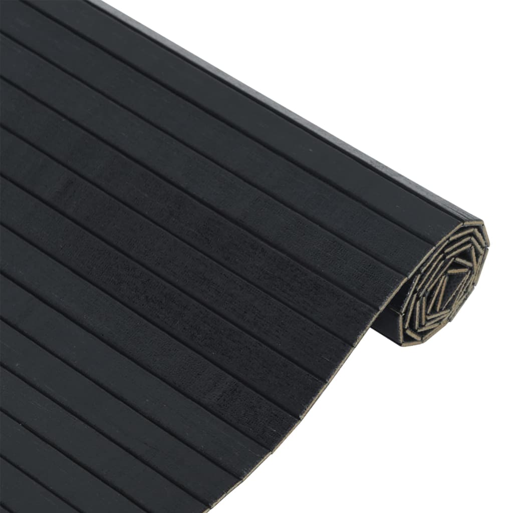 vidaXL Rug Rectangular Black 70x100 cm Bamboo