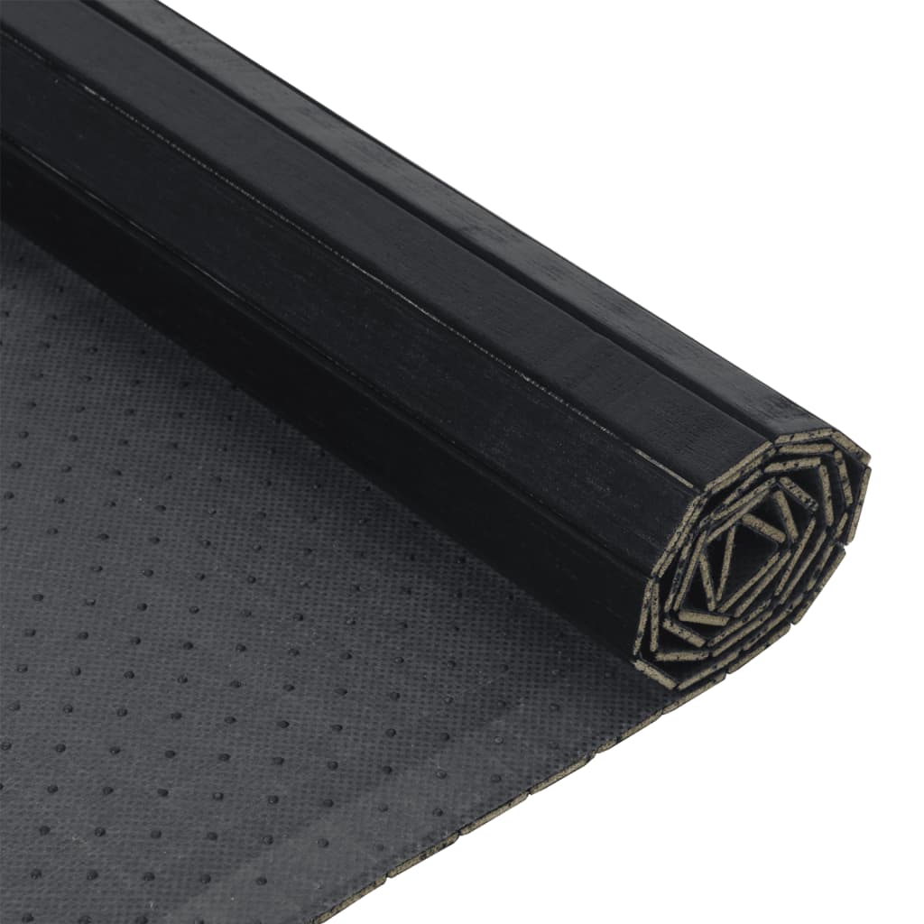 vidaXL Rug Rectangular Black 70x100 cm Bamboo