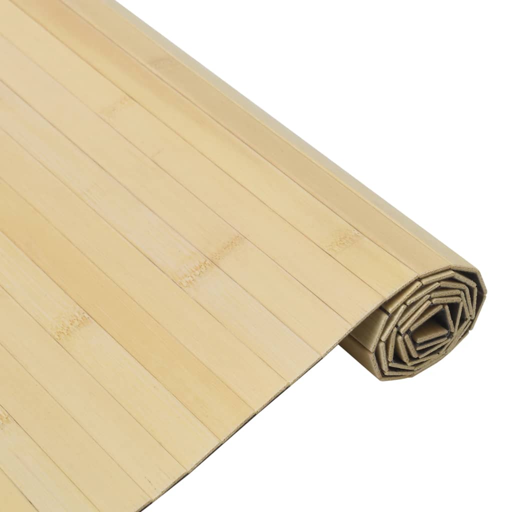Rug Rectangular Light Nature 70x200 cm Bamboo