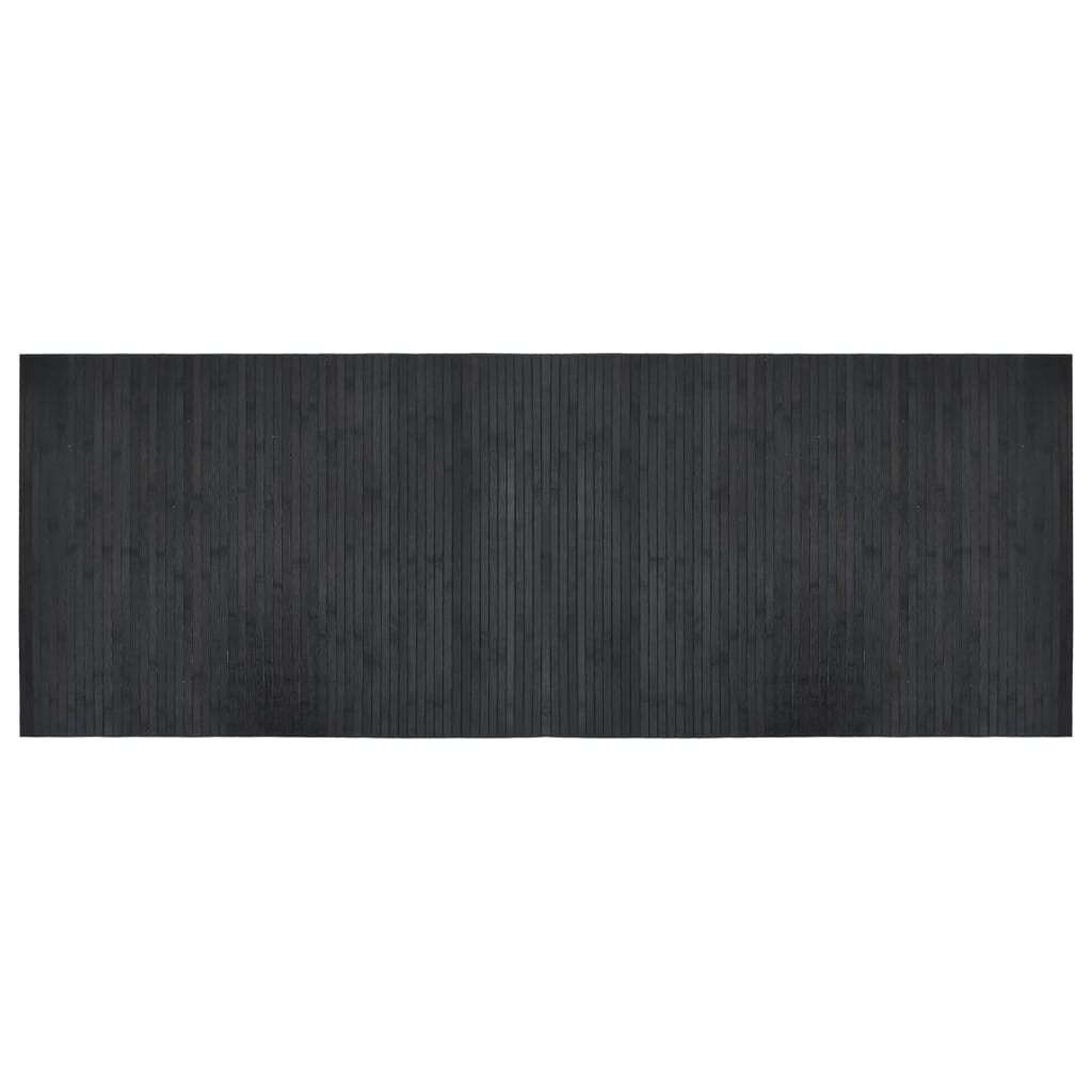 Rug Rectangular Grey 70x200 cm Bamboo