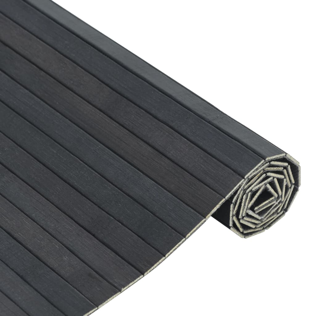 Rug Rectangular Grey 70x200 cm Bamboo