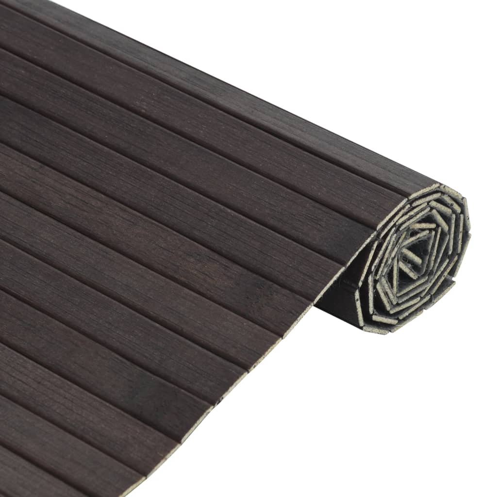 Rug Rectangular Dark Brown 70x200 cm Bamboo