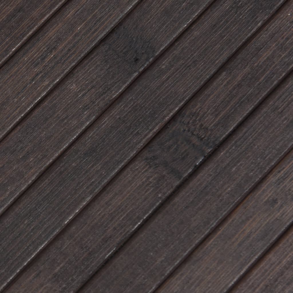 Rug Rectangular Dark Brown 70x200 cm Bamboo