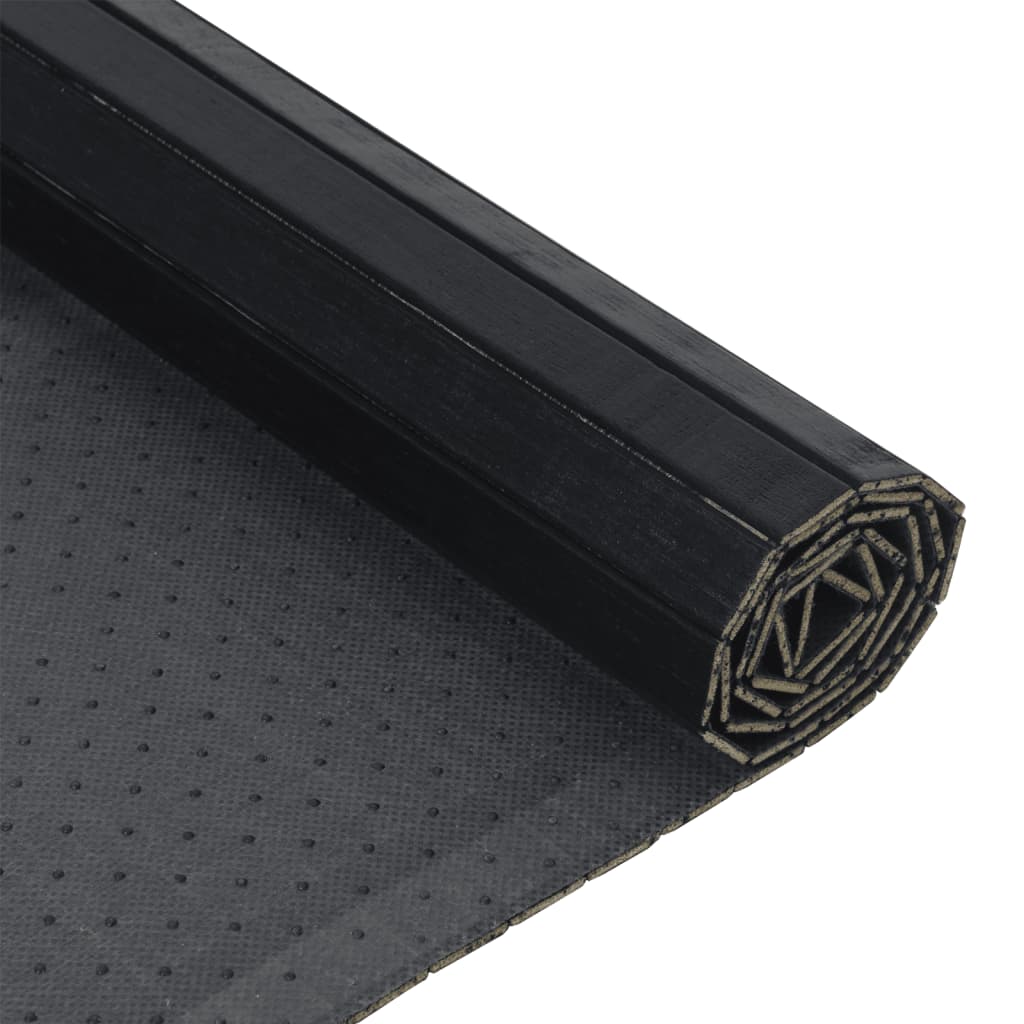 Rug Rectangular Black 70x300 cm Bamboo