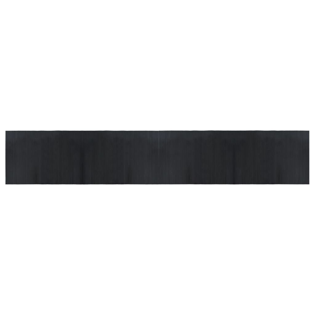 Rug Rectangular Black 70x400 cm Bamboo