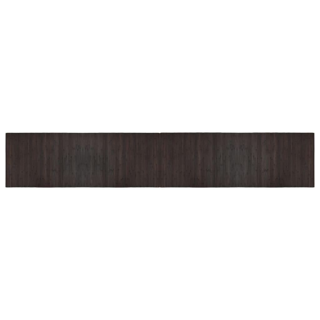 Rug Rectangular Dark Brown 70x400 cm Bamboo