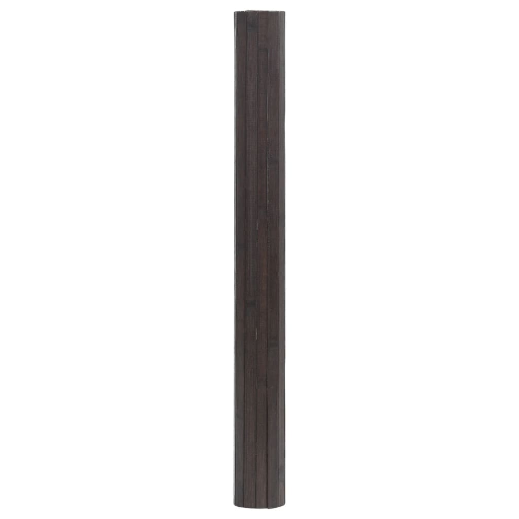 Rug Rectangular Dark Brown 70x400 cm Bamboo