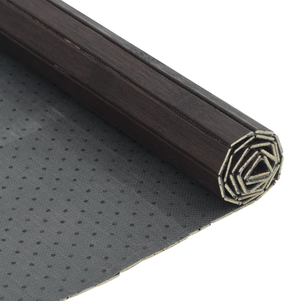 Rug Rectangular Dark Brown 70x400 cm Bamboo