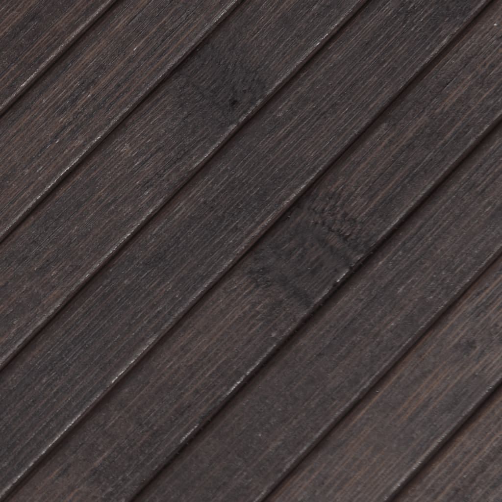 Rug Rectangular Dark Brown 70x400 cm Bamboo