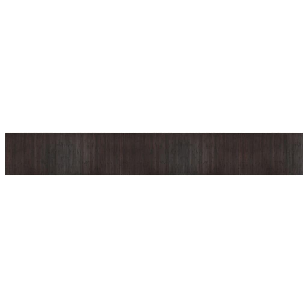 Rug Rectangular Dark Brown 70x500 cm Bamboo