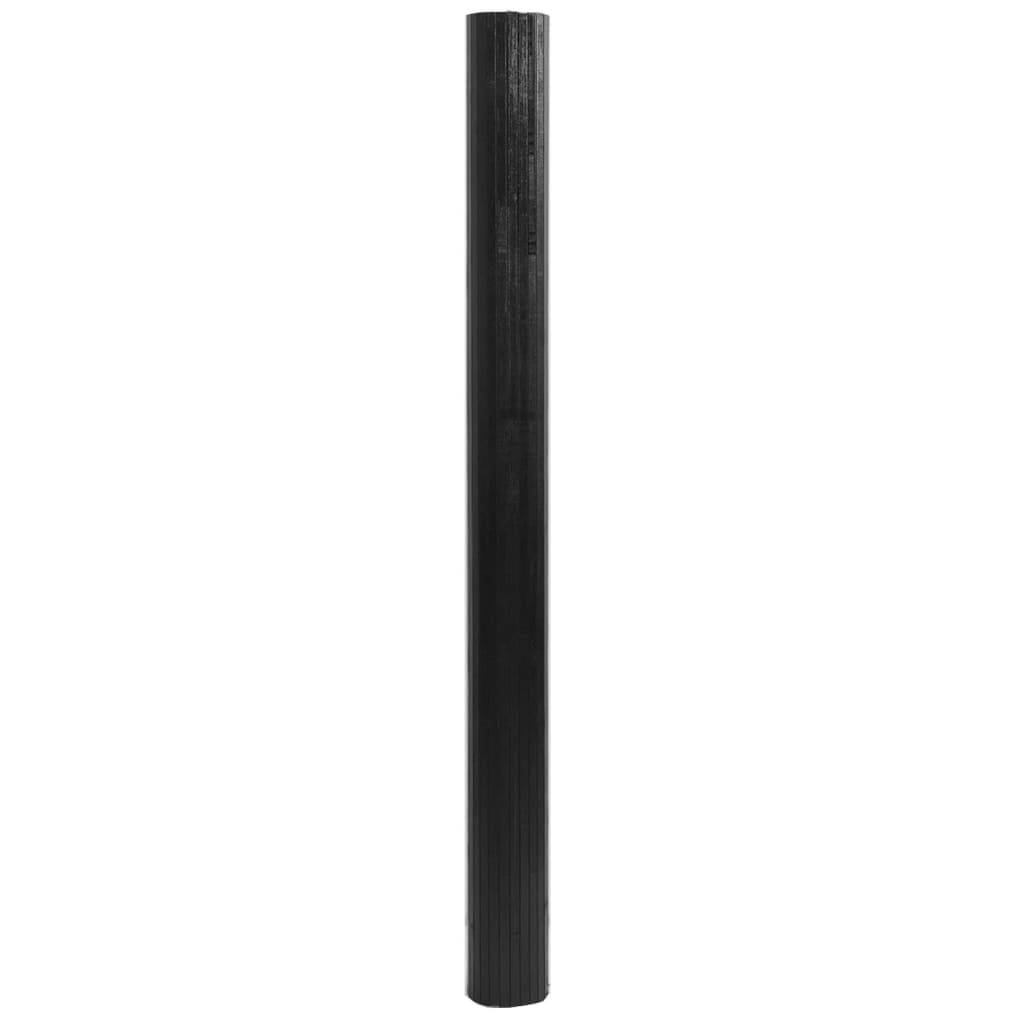 Rug Rectangular Black 80x100 cm Bamboo