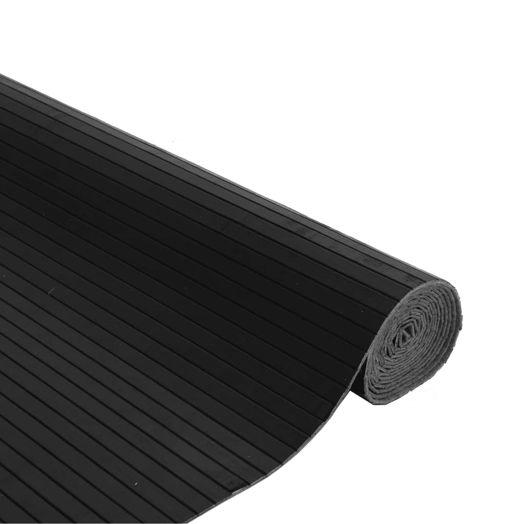 Rug Rectangular Black 80x100 cm Bamboo
