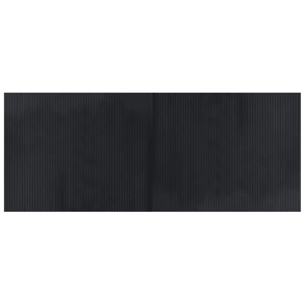 vidaXL Rug Rectangular Black 80x200 cm Bamboo