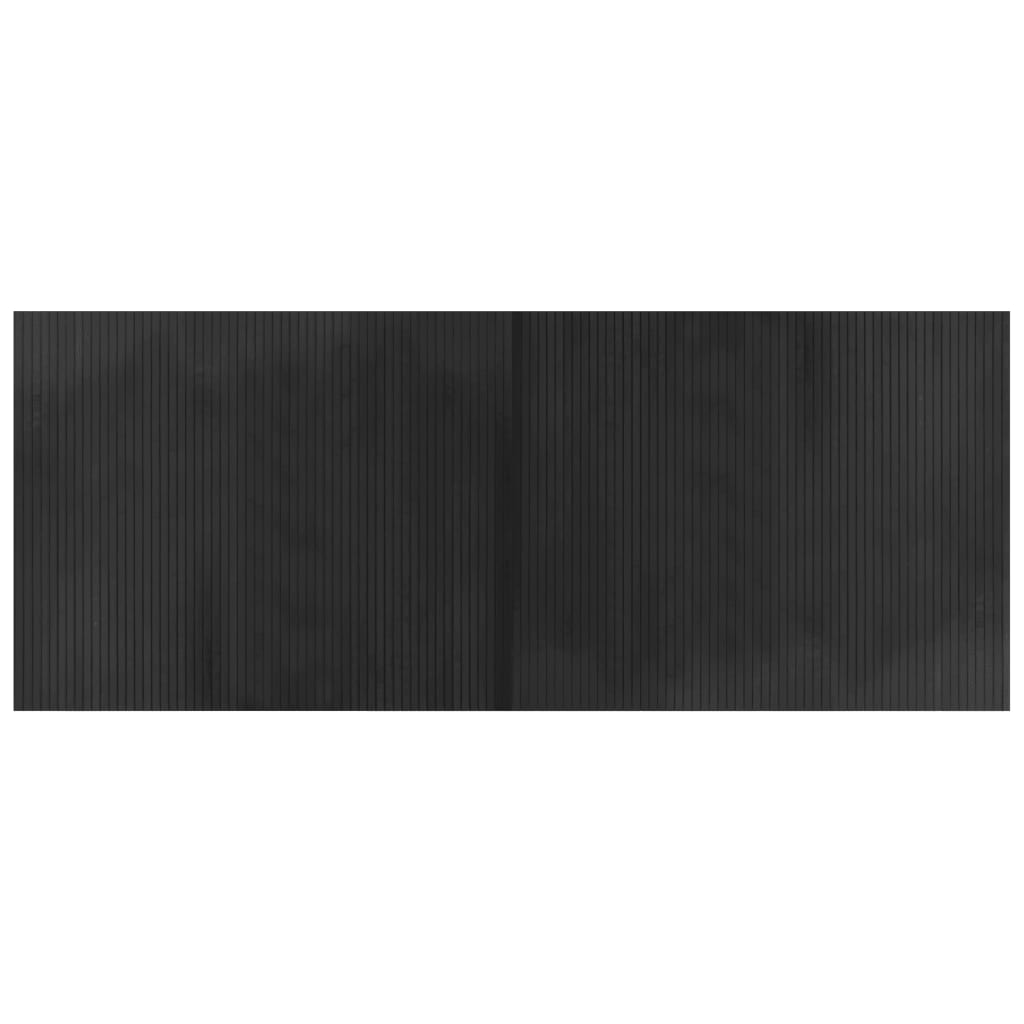 Rug Rectangular Grey 80x200 cm Bamboo