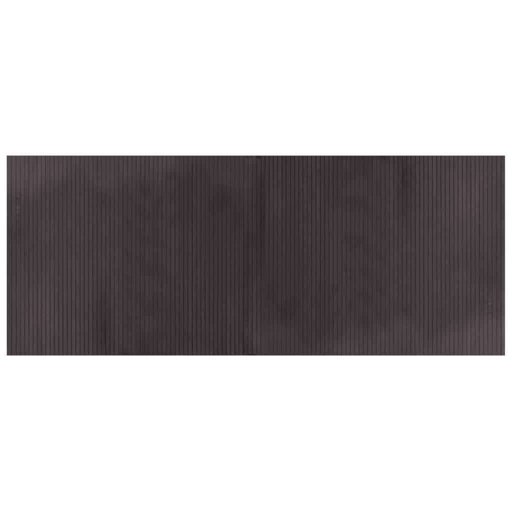 Rug Rectangular Dark Brown 80x200 cm Bamboo