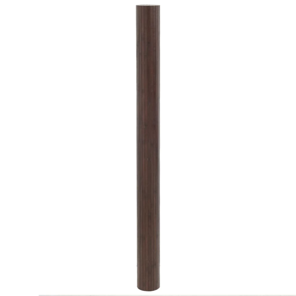 Rug Rectangular Dark Brown 80x200 cm Bamboo