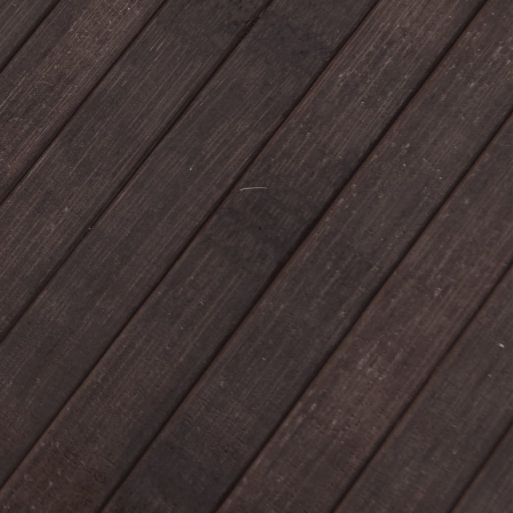 Rug Rectangular Dark Brown 80x200 cm Bamboo