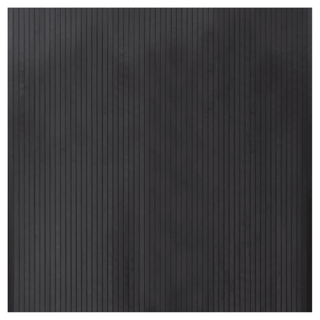 vidaXL Rug Square Grey 100x100 cm Bamboo