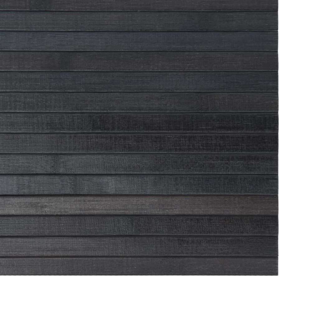 vidaXL Rug Square Grey 100x100 cm Bamboo