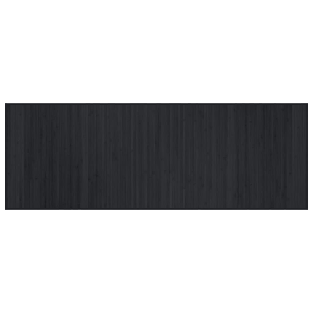 vidaXL Rug Rectangular Black70x200 cm Bamboo