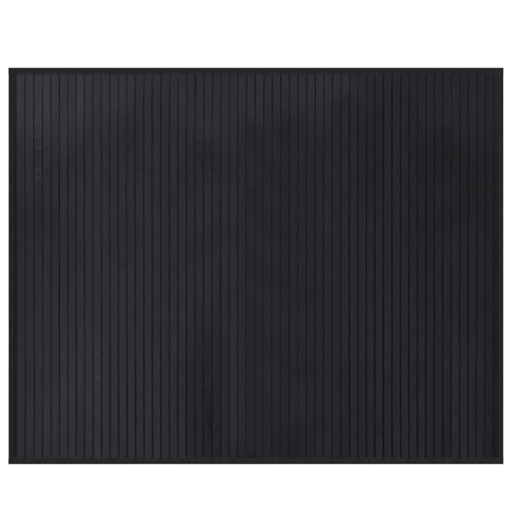 vidaXL Rug Rectangular Black80x100 cm Bamboo