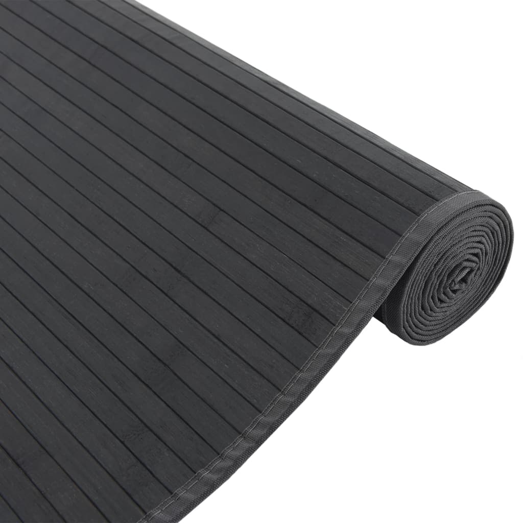 vidaXL Rug Rectangular Black80x100 cm Bamboo