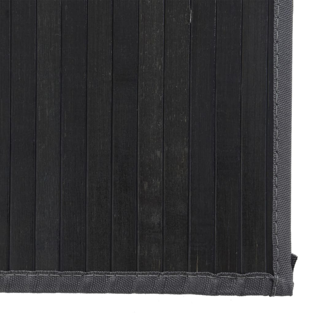 vidaXL Rug Rectangular Black80x100 cm Bamboo