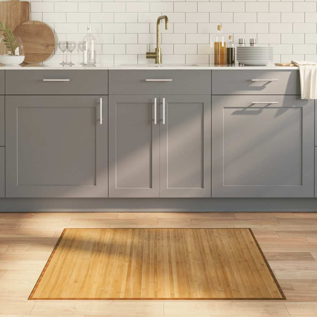 Rug Rectangular Natural80x100 cm Bamboo