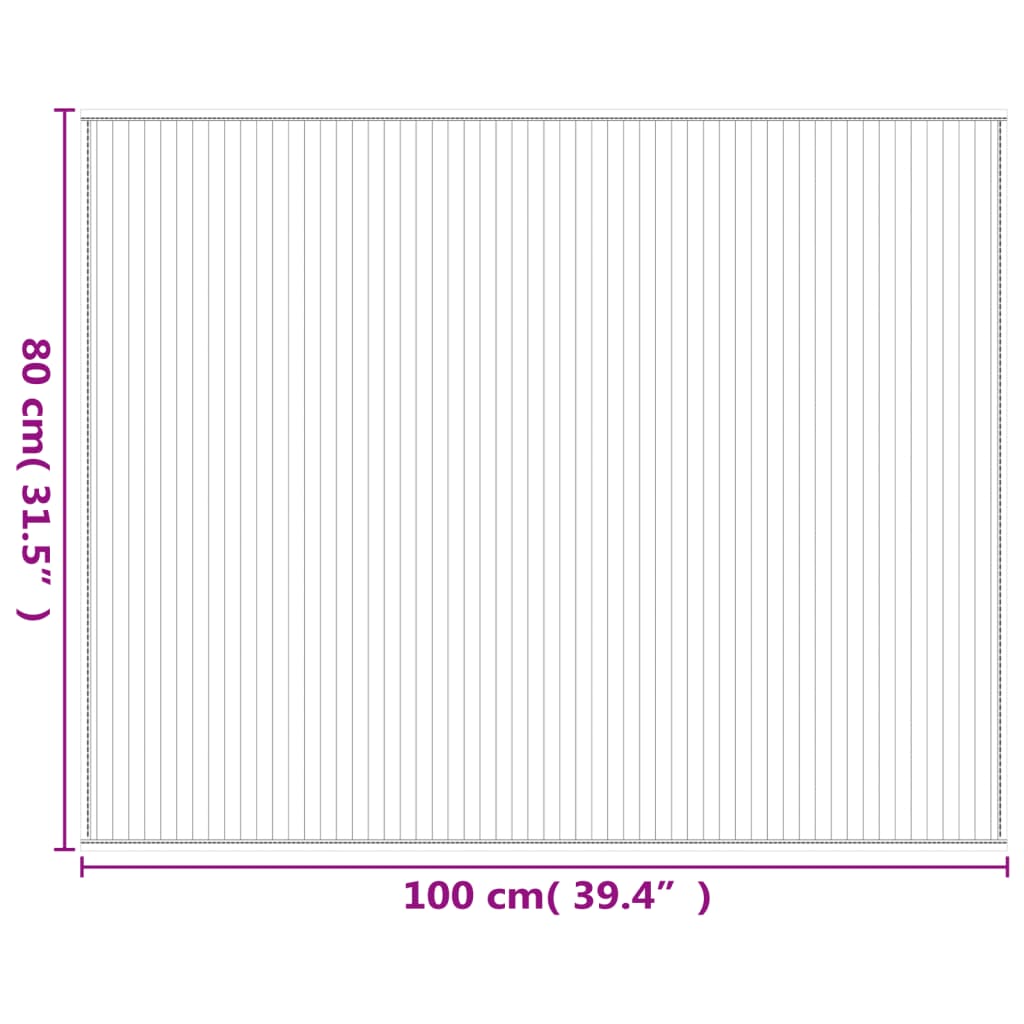 Rug Rectangular Light Natural80x100 cm Bamboo