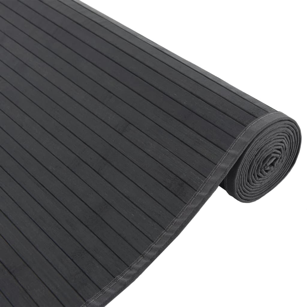 Rug Rectangular Black80x200 cm Bamboo