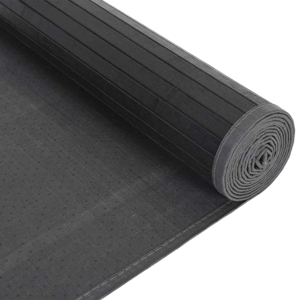 Rug Rectangular Black80x200 cm Bamboo