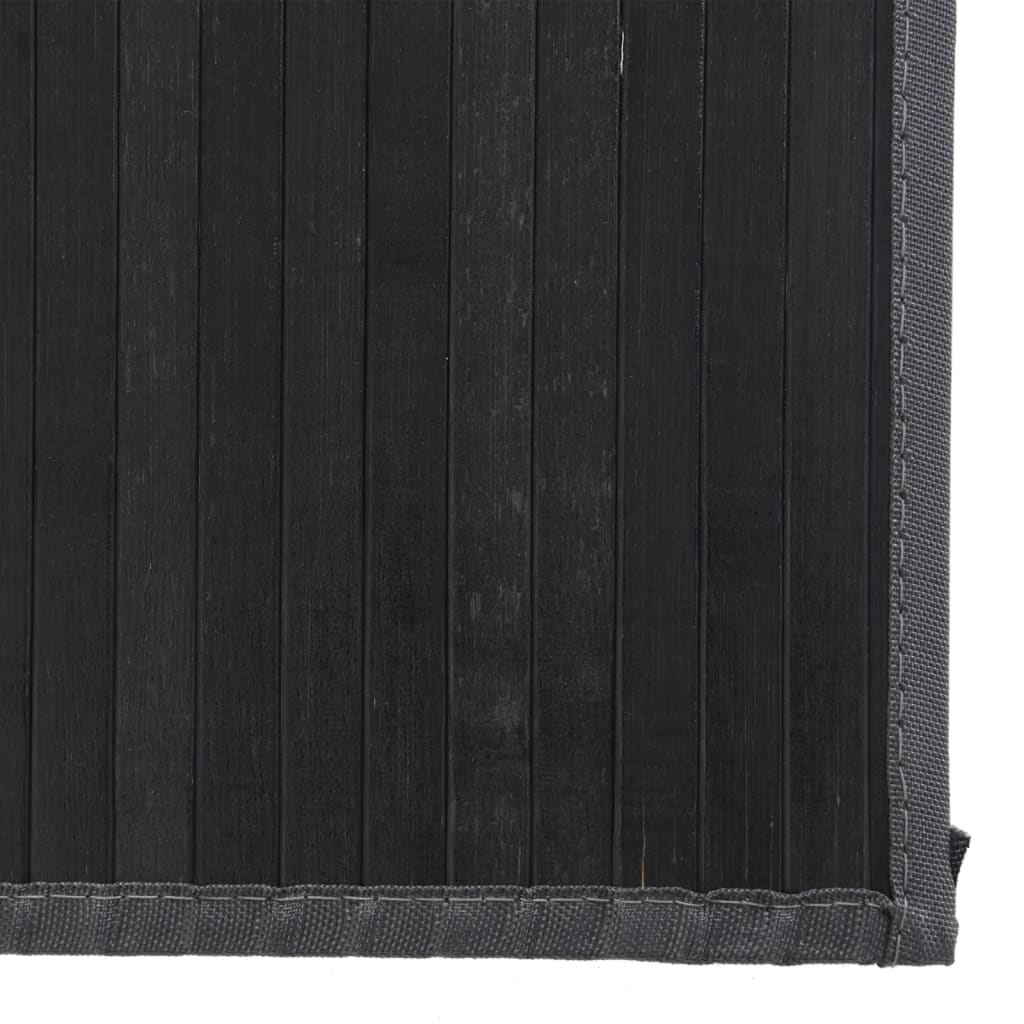Rug Rectangular Black80x200 cm Bamboo