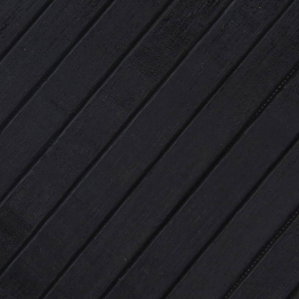 Rug Rectangular Black80x200 cm Bamboo