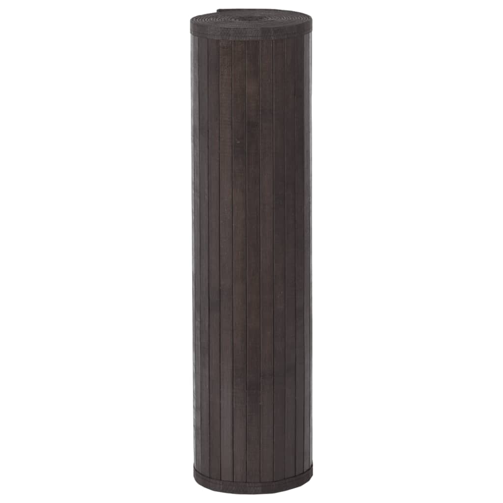 Rug Rectangular Dark Brown80x200 cm Bamboo