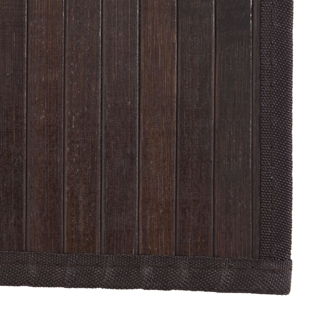 Rug Rectangular Dark Brown80x200 cm Bamboo