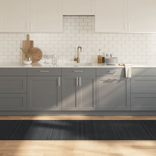 Rug Rectangular Grey80x300 cm Bamboo