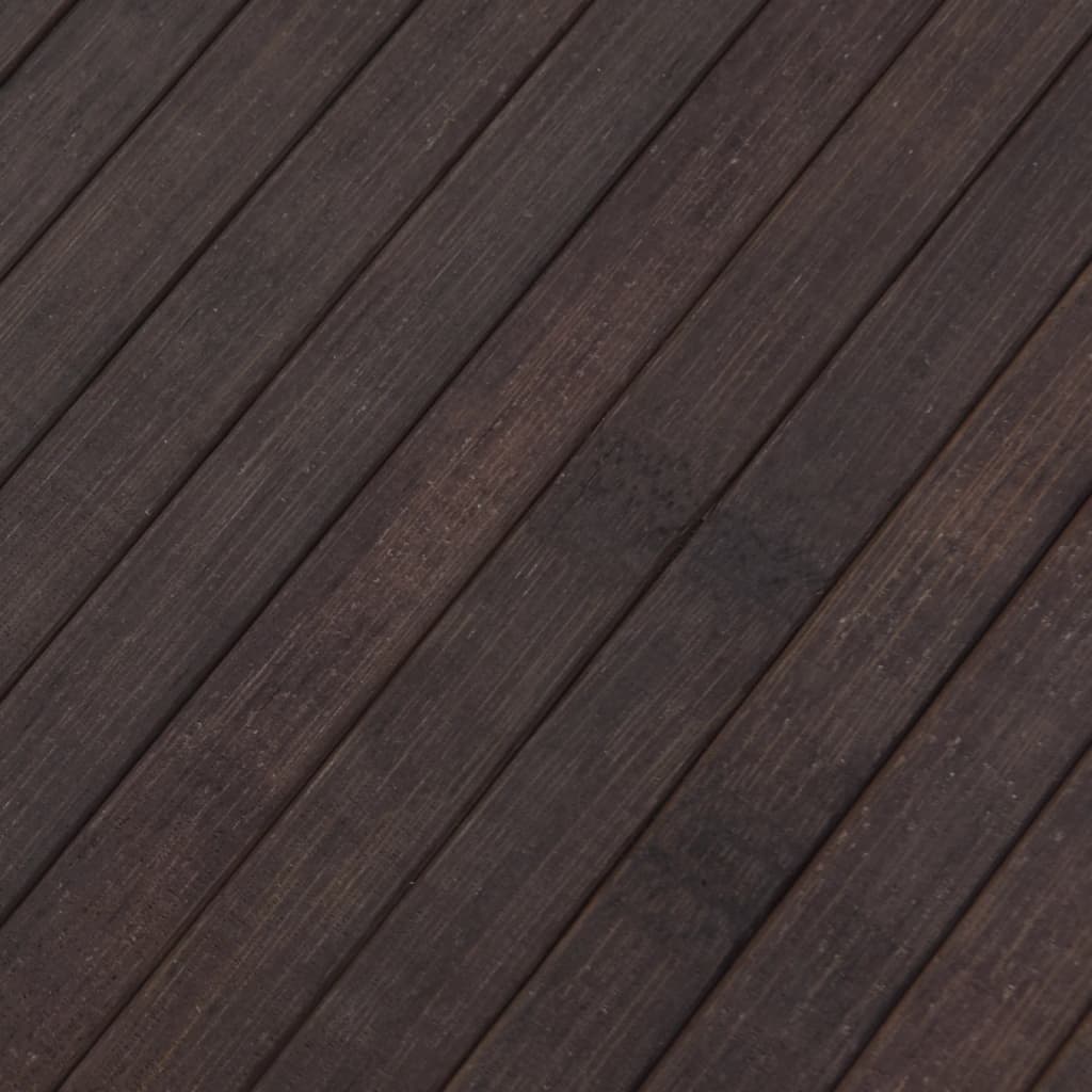 Rug Rectangular Dark Brown80x300 cm Bamboo