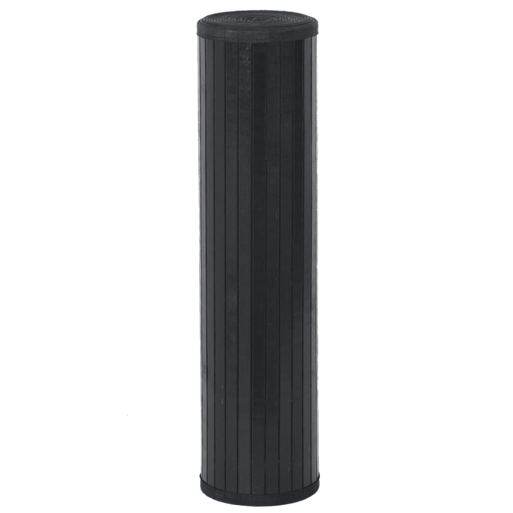 Rug Rectangular Black80x500 cm Bamboo