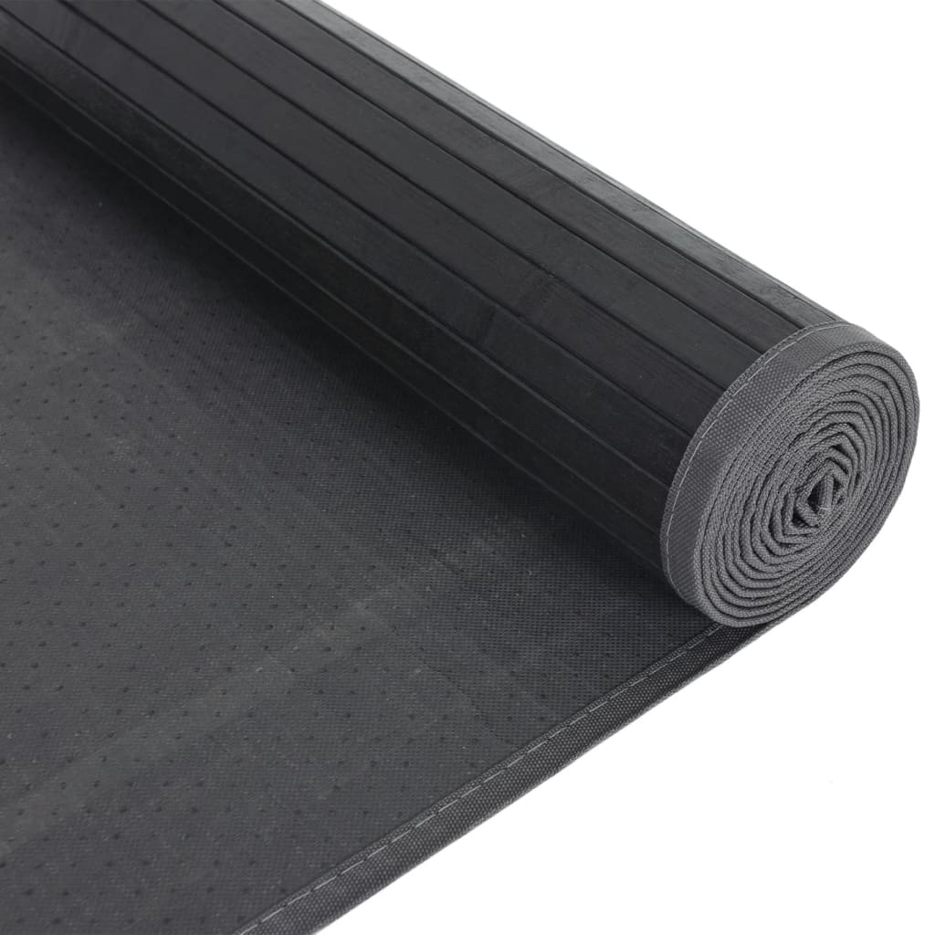 Rug Rectangular Black80x500 cm Bamboo