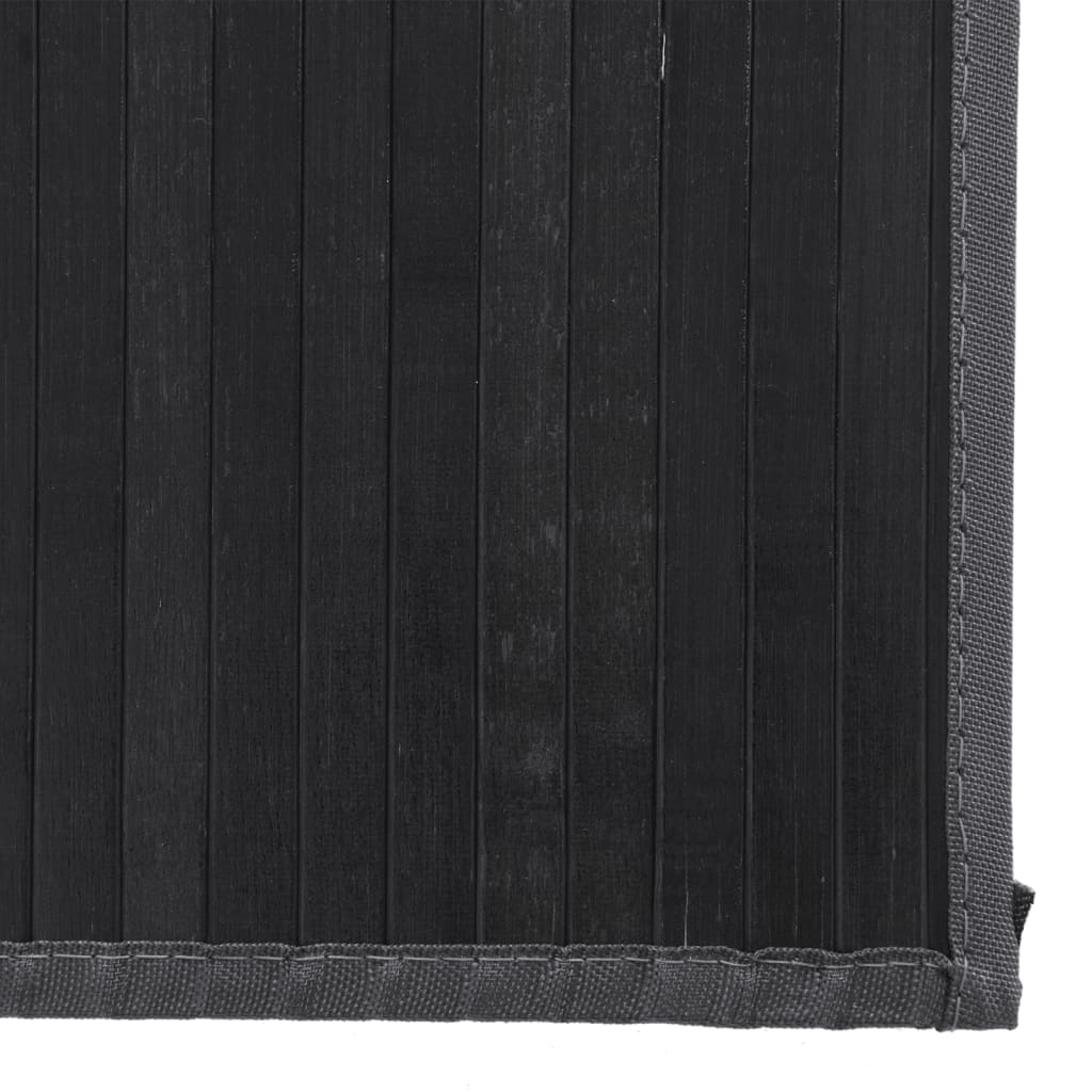 Rug Rectangular Black80x500 cm Bamboo