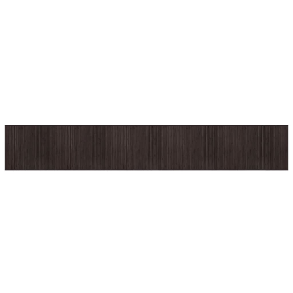 Rug Rectangular Dark Brown80x500 cm Bamboo