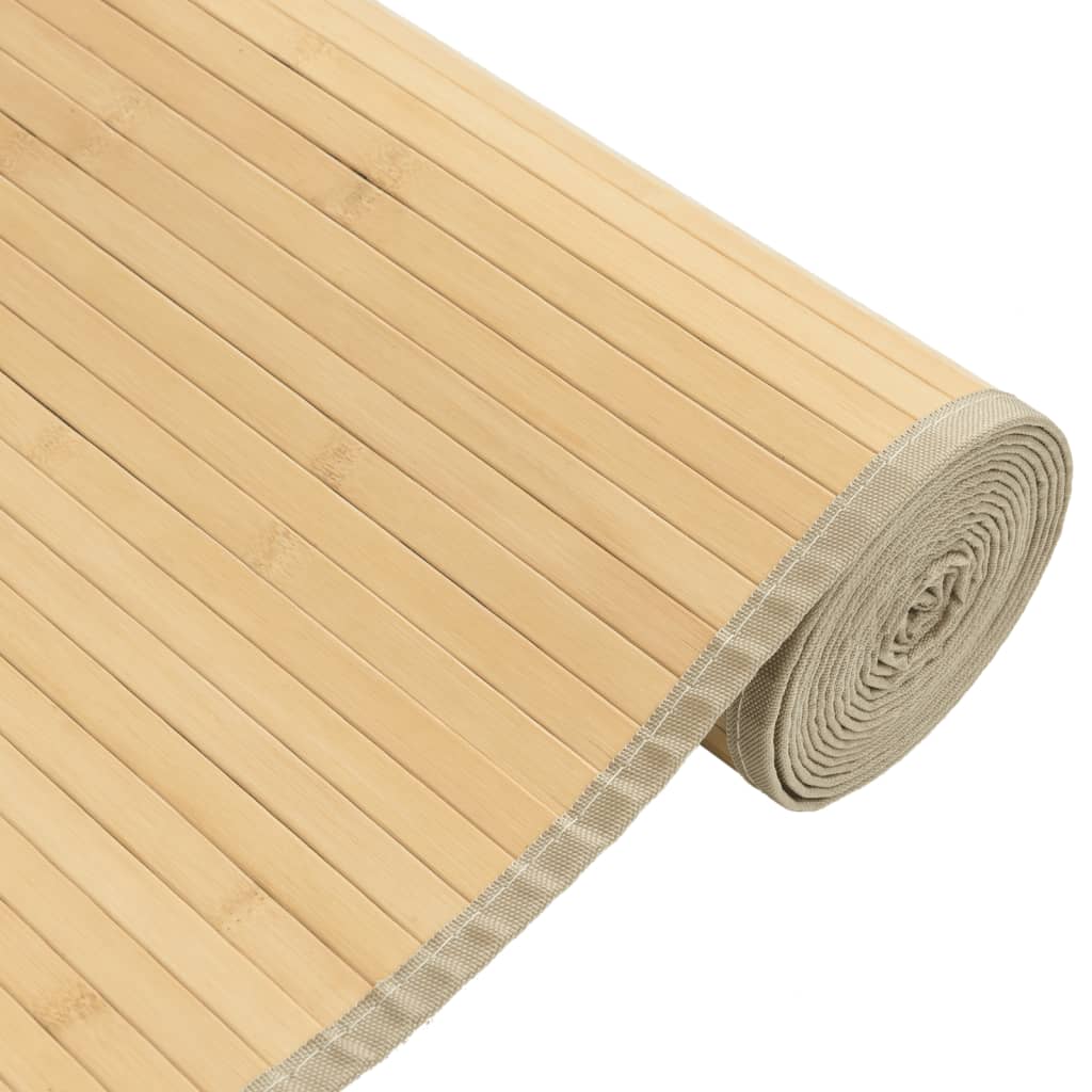 Rug Rectangular Light Natural80x1000 cm Bamboo