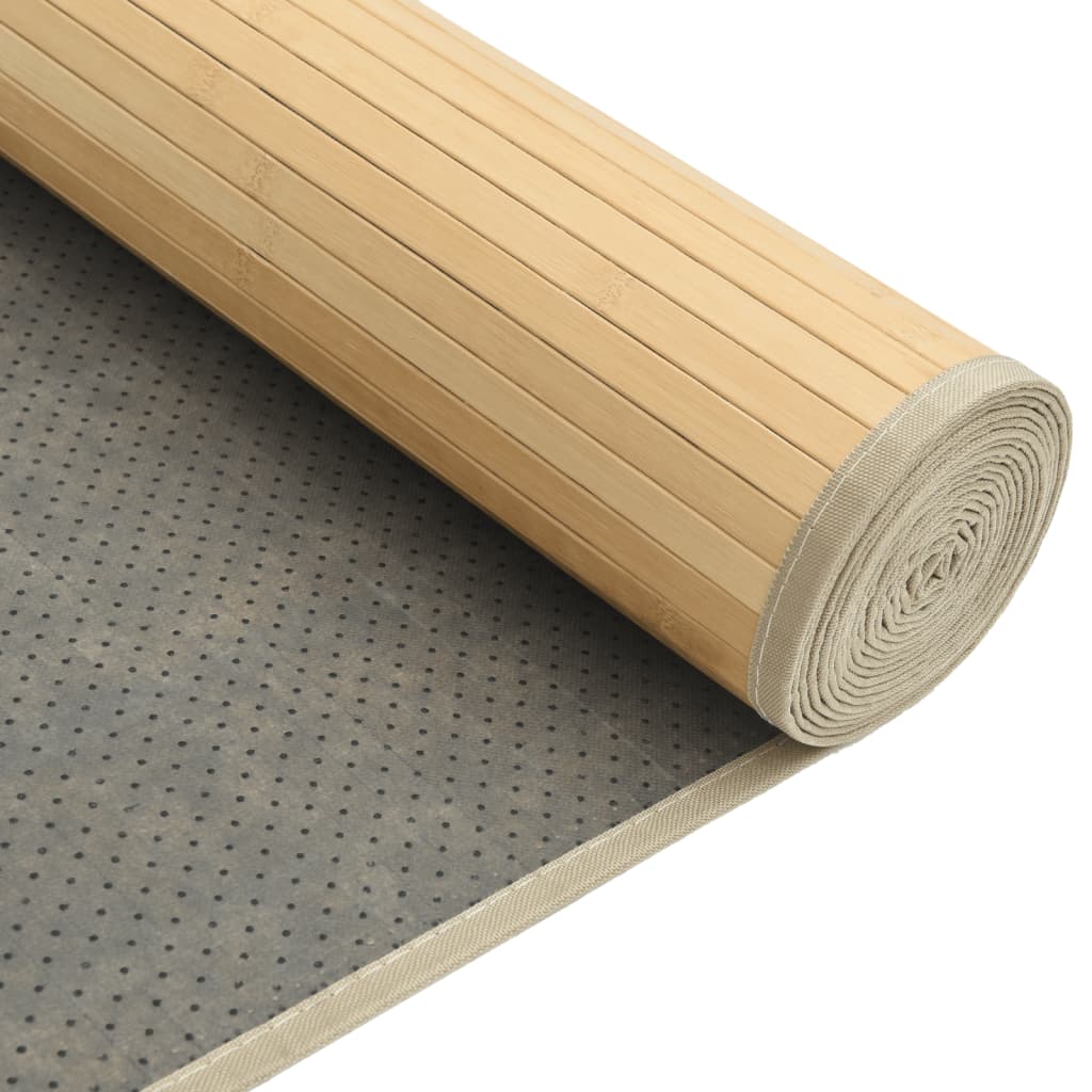 Rug Rectangular Light Natural80x1000 cm Bamboo