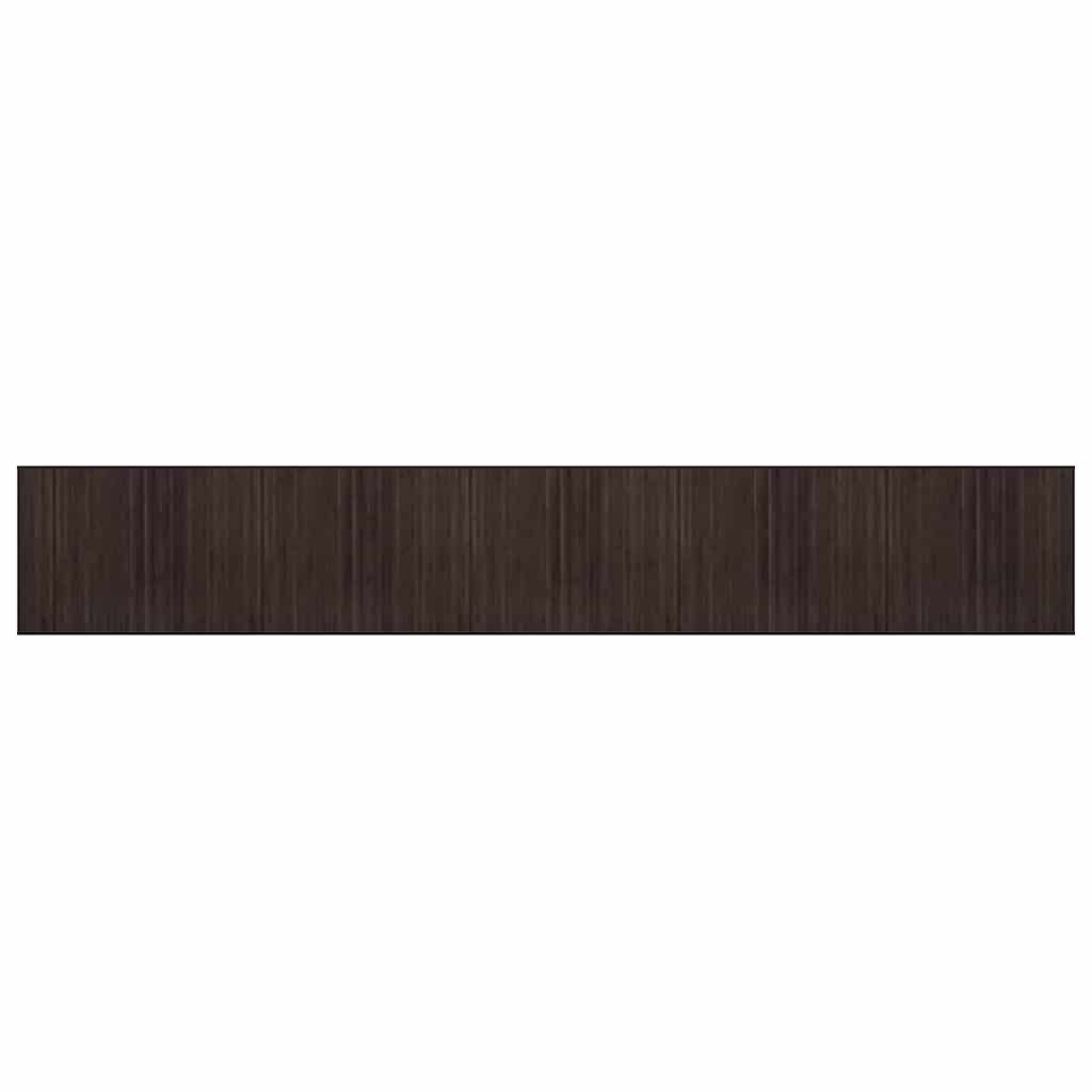 Rug Rectangular Dark Brown80x1000 cm Bamboo
