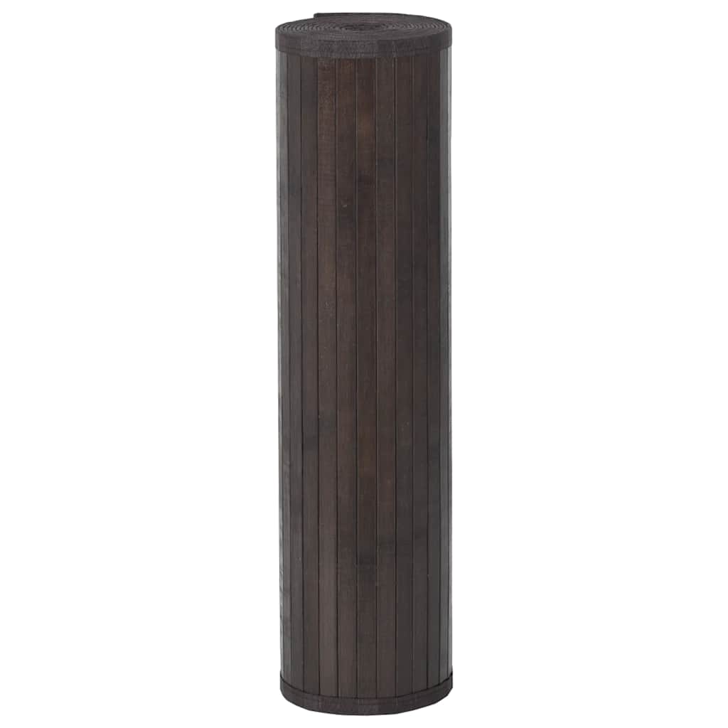 Rug Rectangular Dark Brown80x1000 cm Bamboo