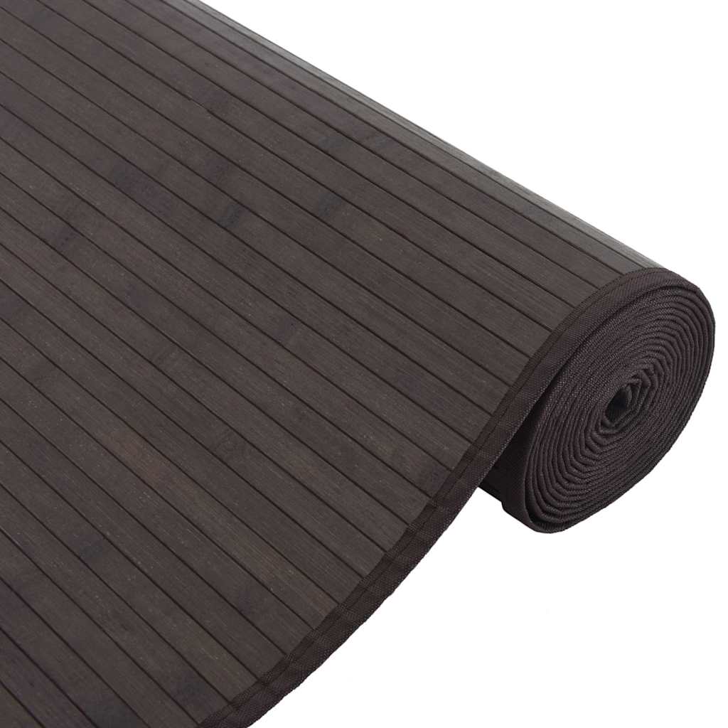 Rug Rectangular Dark Brown80x1000 cm Bamboo