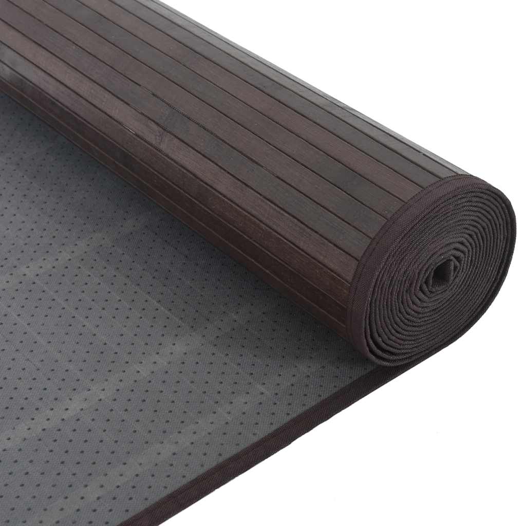 Rug Rectangular Dark Brown80x1000 cm Bamboo