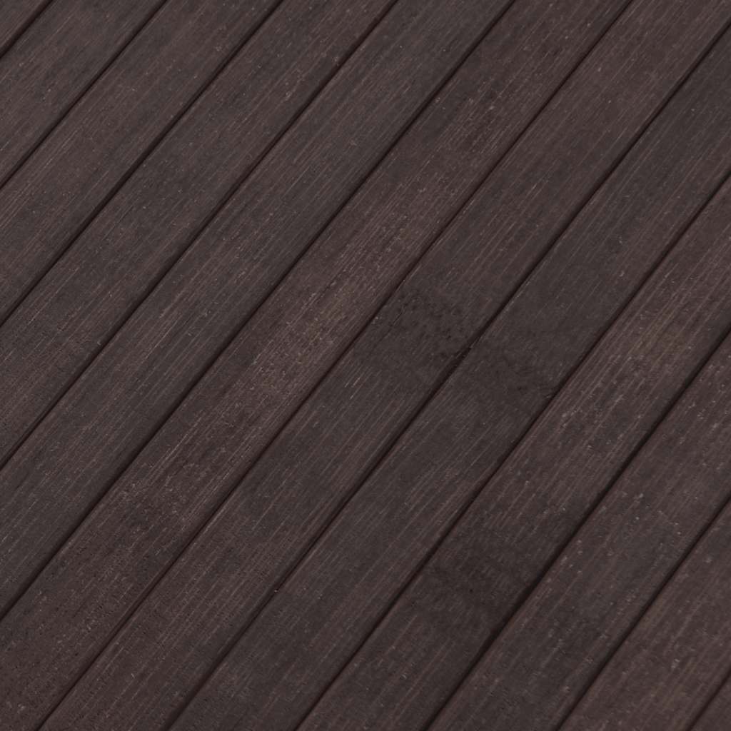 Rug Rectangular Dark Brown80x1000 cm Bamboo