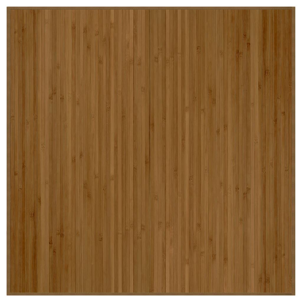 Rug Square Brown100x100 cm Bamboo