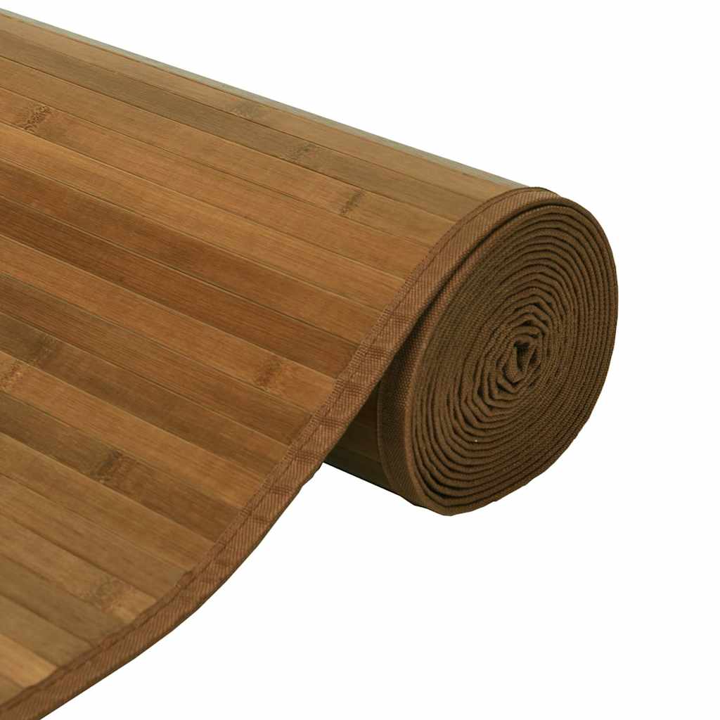 Rug Square Brown100x100 cm Bamboo